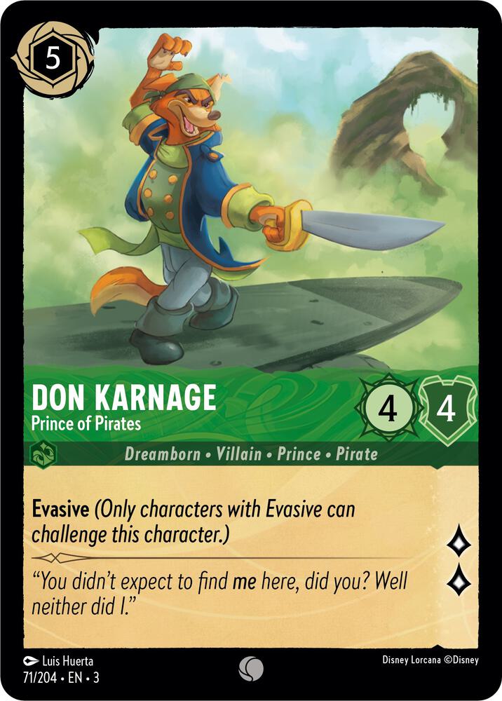 Don Karnage, Prince of Pirates 71/204 (Into the Inklands) 
