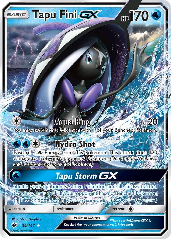Tapu Fini GX 39/147 (SM - Burning Shadows)  - Holofoil