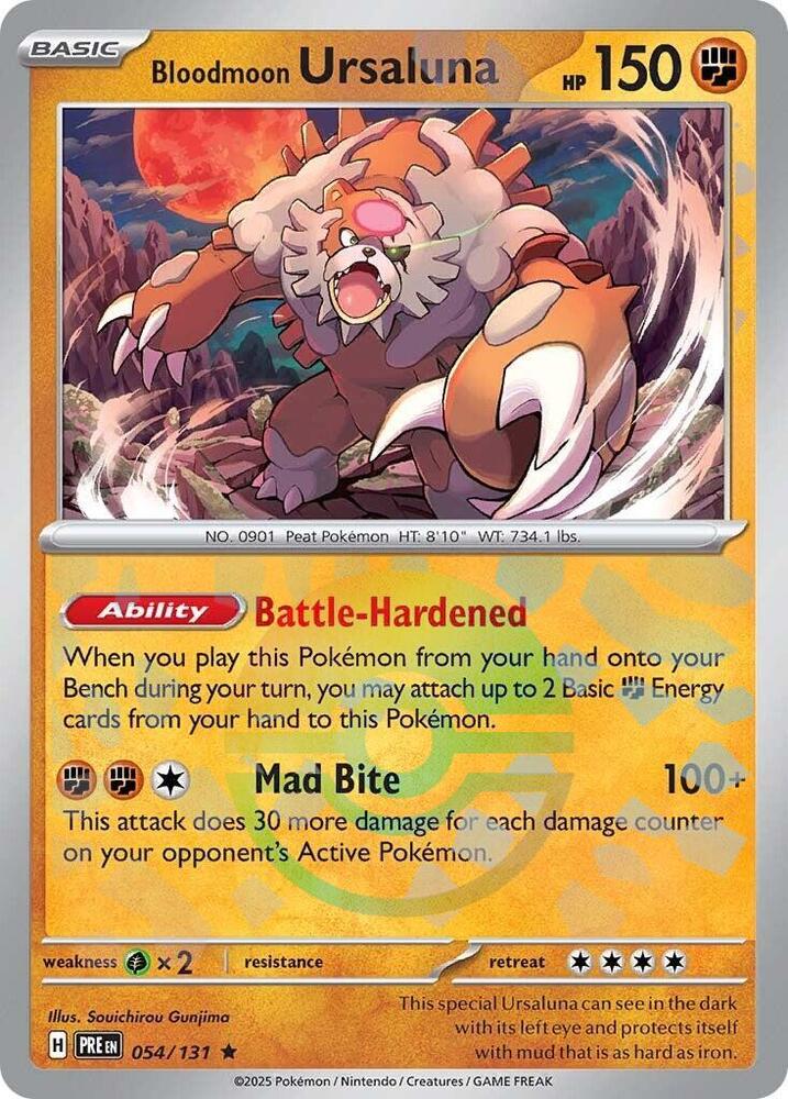 Bloodmoon Ursaluna 054/131 (SV: Prismatic Evolutions)  - Poke Ball Holofoil