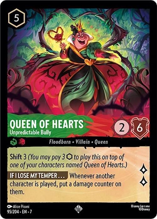 Queen of Hearts, Unpredictable Bully 95/204 (Archazia's Island) 