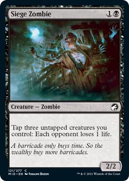Siege Zombie 121/277 (Innistrad: Midnight Hunt) 