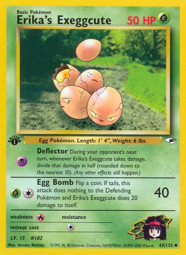 Erika's Exeggcute 043/132 (Gym Heroes)  - 1st Edition