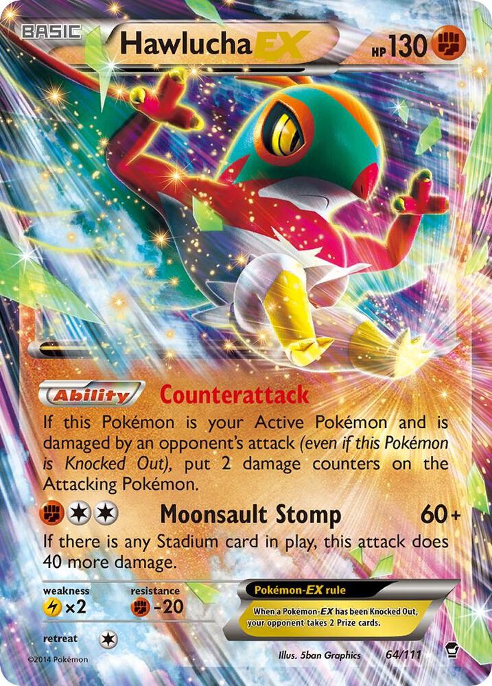 Hawlucha EX 64/111 (XY - Furious Fists)  - Holofoil