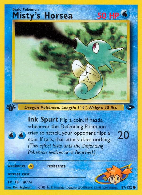 Misty's Horsea 087/132 (Gym Challenge)  - 1st Edition