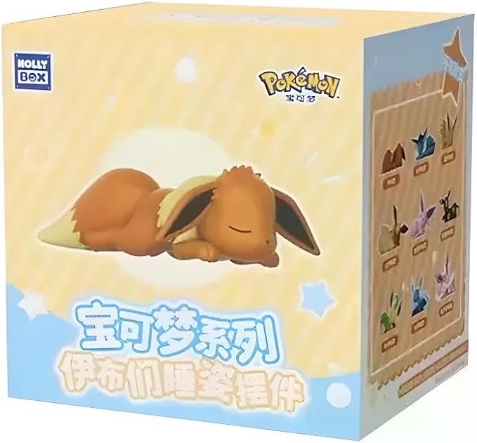 Pokemon Series Eevee & Evolutions sleeping Pose Blind Box Figure Set