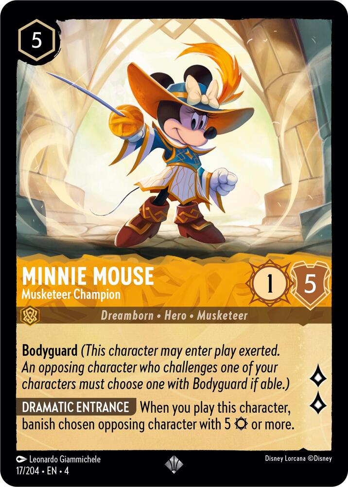 Minnie Mouse, Musketeer Champion 17/204 (Ursula's Return) 
