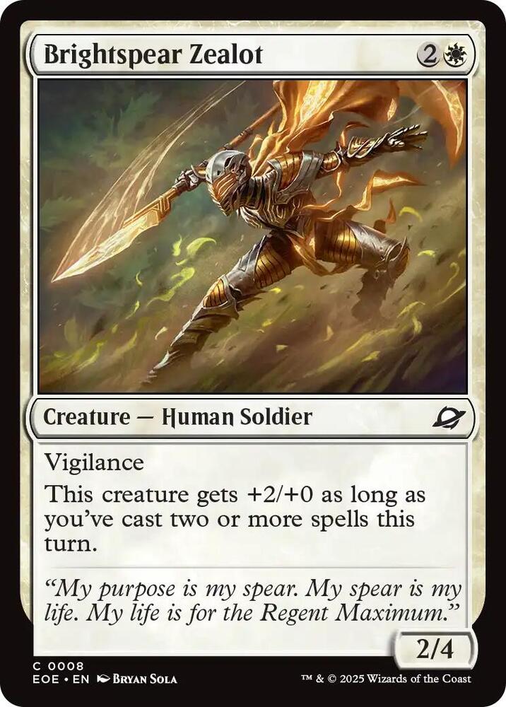 Brightspear Zealot 8 (Edge of Eternities)  - Foil