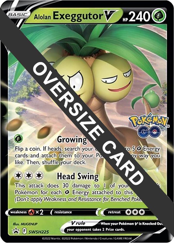 Alolan Exeggutor V SWSH225 (Jumbo Cards)  - Holofoil