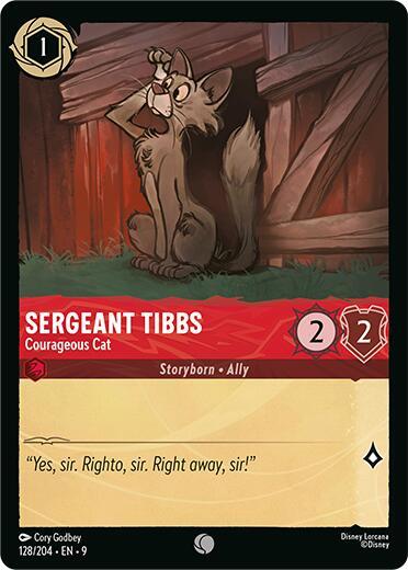 Sergeant Tibbs, Courageous Cat 128/204 (Fabled) 