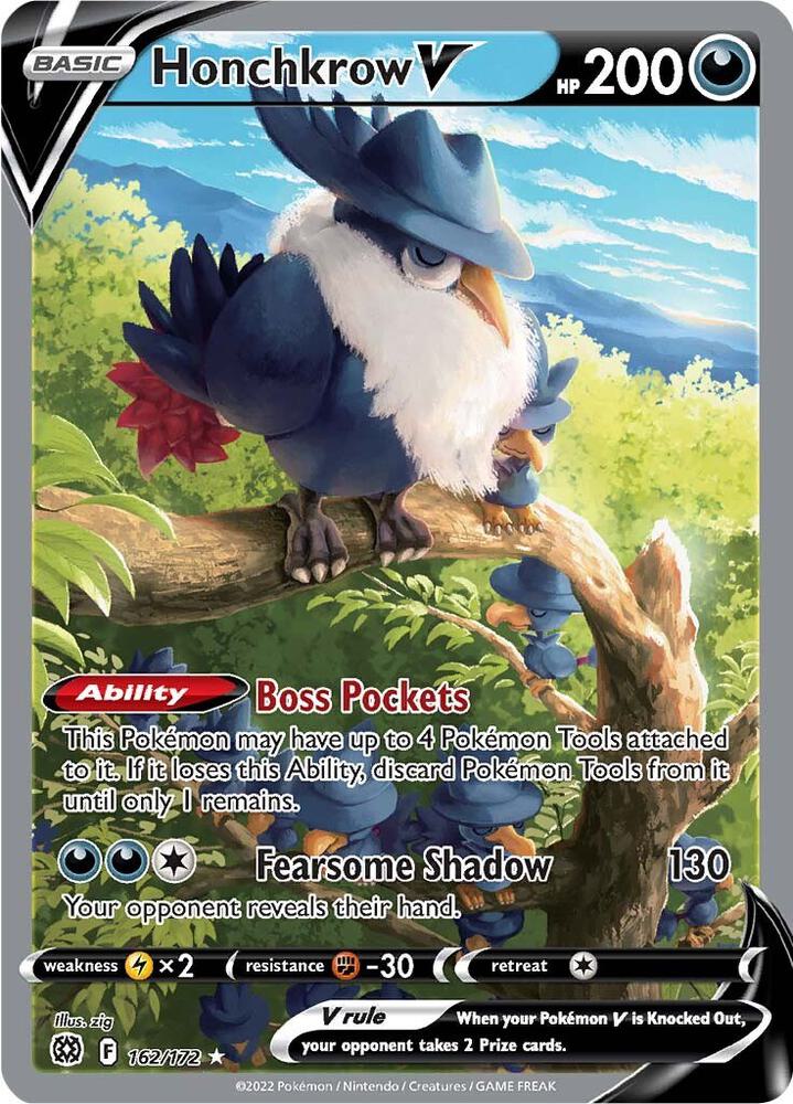 Honchkrow V 162/172 (SWSH09: Brilliant Stars)  - Holofoil