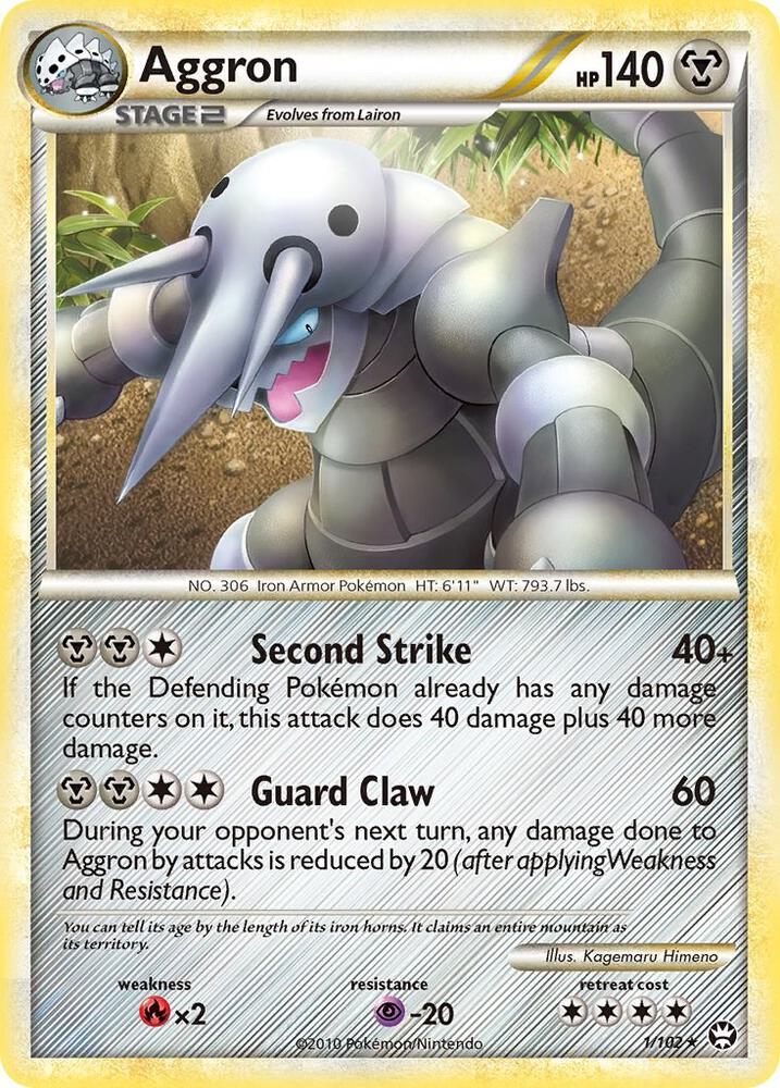 Aggron 1/102 (Triumphant)  - Reverse Holofoil