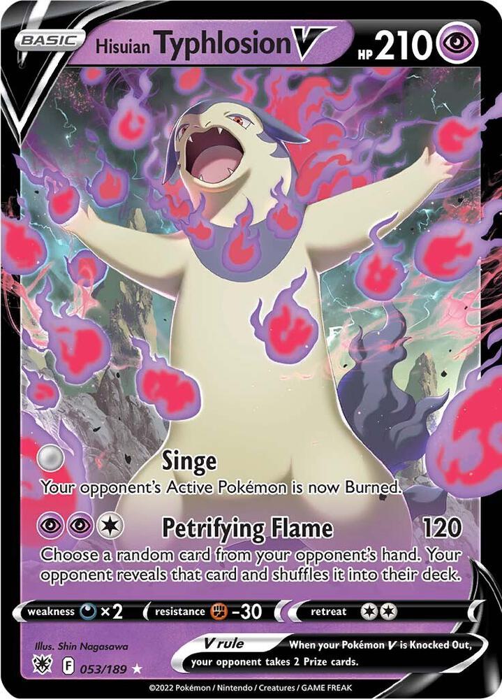 Hisuian Typhlosion V 053/189 (SWSH10: Astral Radiance)  - Holofoil