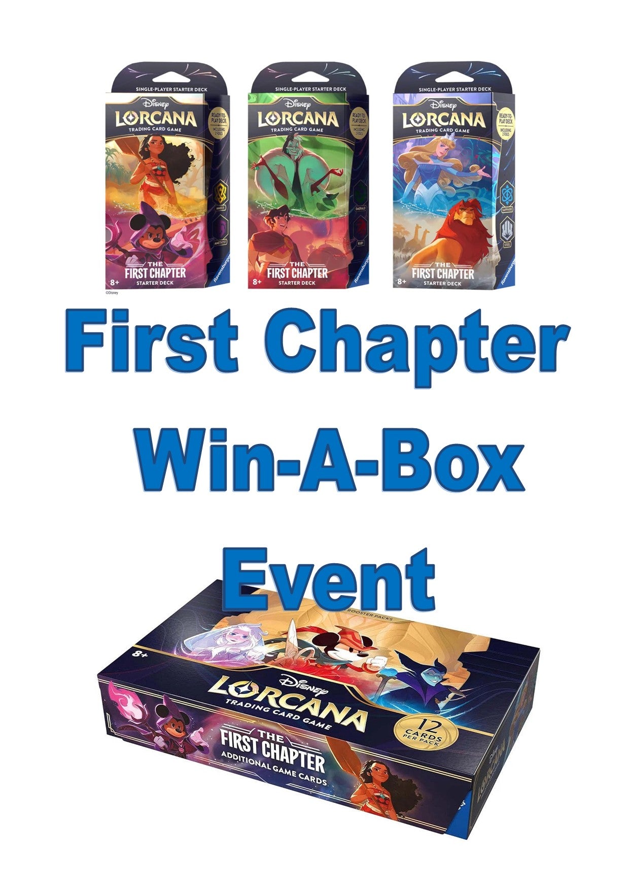 DISNEY LORCANA - First Chapter Starter Deck - Win-A-Box Event
