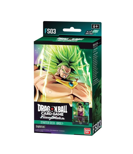 DRAGON BALL SUPER CARD GAME FUSION WORLD STARTER DECK DISPLAY BROLY [FS03]