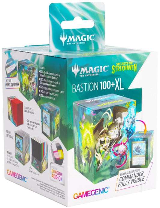 Gamegenic Magic The Gathering Secrets of Strixhaven Bastion 100+ XL Deck Storage Box- Strixhaven Students