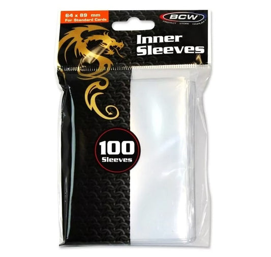 BCW Inner Sleeves Card Deck Sleeve Protectors Standard Clear (100 PK)