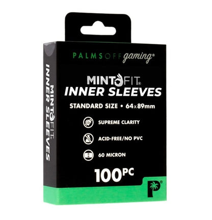 MINT-FIT INNER CARD SLEEVES BOXED - 100PC - STANDARD - Palms OFF Gaming