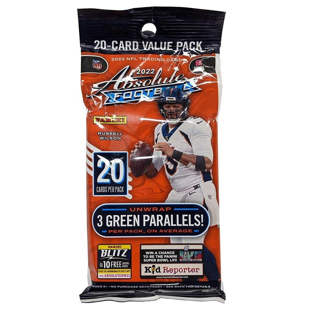 2022 Panini Absolute NFL Football Jumbo Value Pack 20 cards