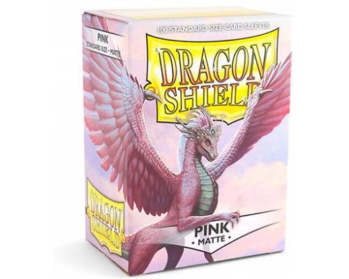 DRAGON SHIELD: BOXED 100 SLEEVES - MATTE - PINK