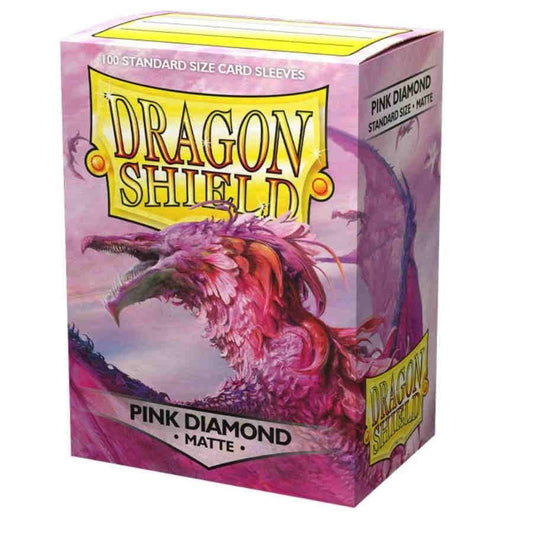 DRAGON SHIELD: BOXED 100 SLEEVES - MATTE - PINK DIAMOND