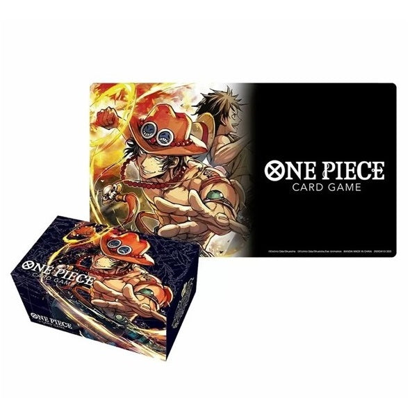 ONE PIECE CARD GAME PLAYMAT AND STORAGE BOX SET PORTGAS.D.ACE