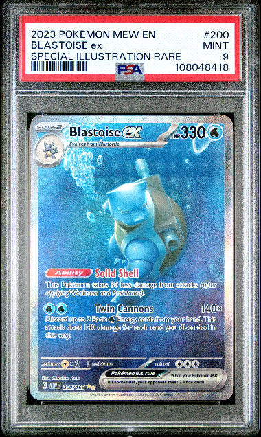 PSA 9 - #200 Blastoise ex Special Illustration RARE - 2023 POKEMON MEW EN-151 GRADED CARD