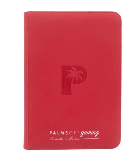 COLLECTOR'S SERIES TOP LOADER ZIP BINDER - CLEAR (216 CAPACITY) - RED