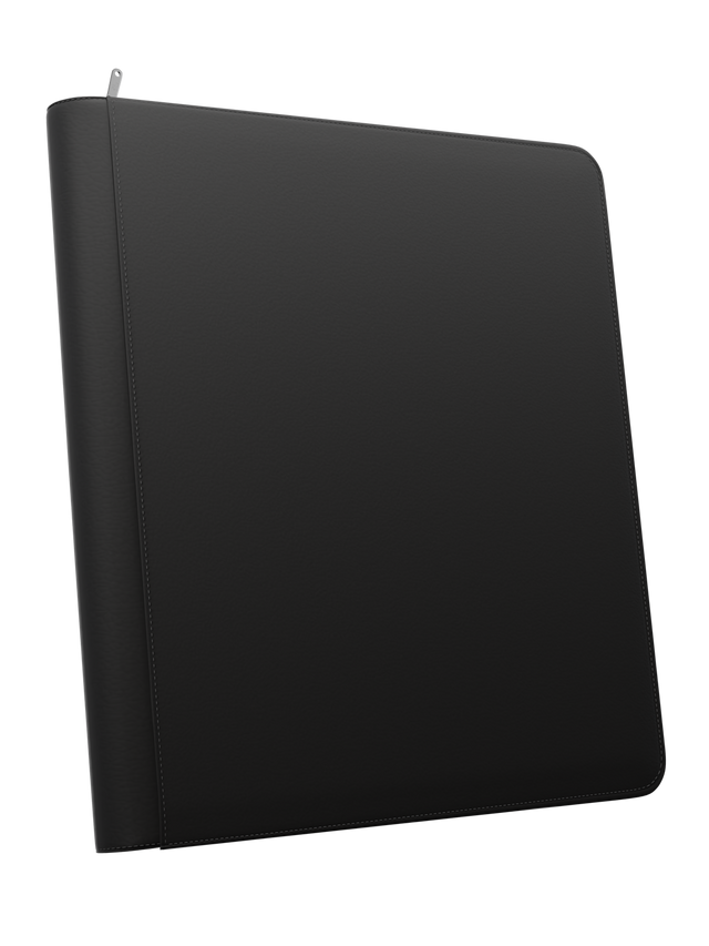 Stealth 12 pocket Zip Binder - Black - TCG Card Holder Folder - Palms Off Gaming (480 Card Slots)