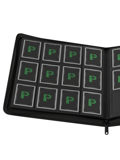 Stealth 12 pocket Zip Binder - Black - TCG Card Holder Folder - Palms Off Gaming (480 Card Slots)
