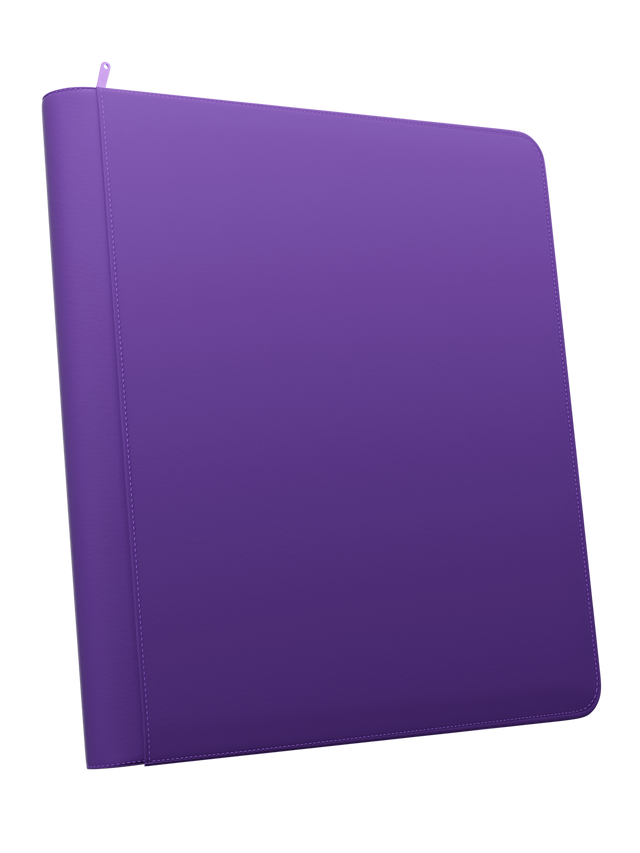 Stealth 12 pocket Zip Binder - Purple - TCG Card Holder Folder - Palms Off Gaming (480 Card Slots)