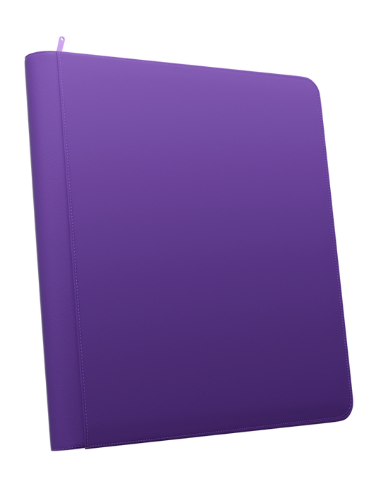 Stealth 12 pocket Zip Binder - Purple - TCG Card Holder Folder - Palms Off Gaming (480 Card Slots)