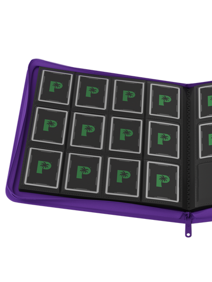 Stealth 12 pocket Zip Binder - Purple - TCG Card Holder Folder - Palms Off Gaming (480 Card Slots)