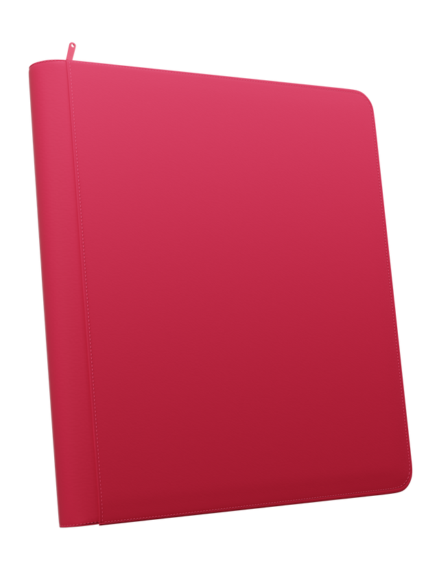 Stealth 12 pocket Zip Binder - Red - TCG Card Holder Folder - Palms Off Gaming (480 Card Slots)