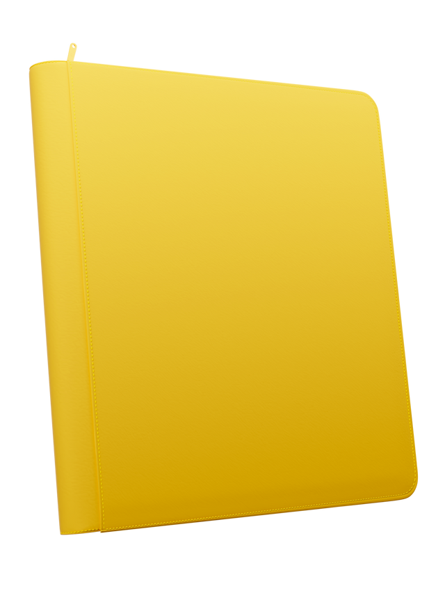 Stealth 12 pocket Zip Binder - Yellow - TCG Card Holder Folder - Palms Off Gaming (480 Card Slots)