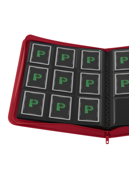 Stealth 9 pocket Zip Binder - Red - TCG Card Holder Folder - Palms Off Gaming