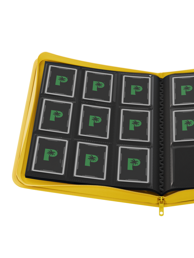 Stealth 9 pocket Zip Binder - Yellow - TCG Card Holder Folder - Palms Off Gaming