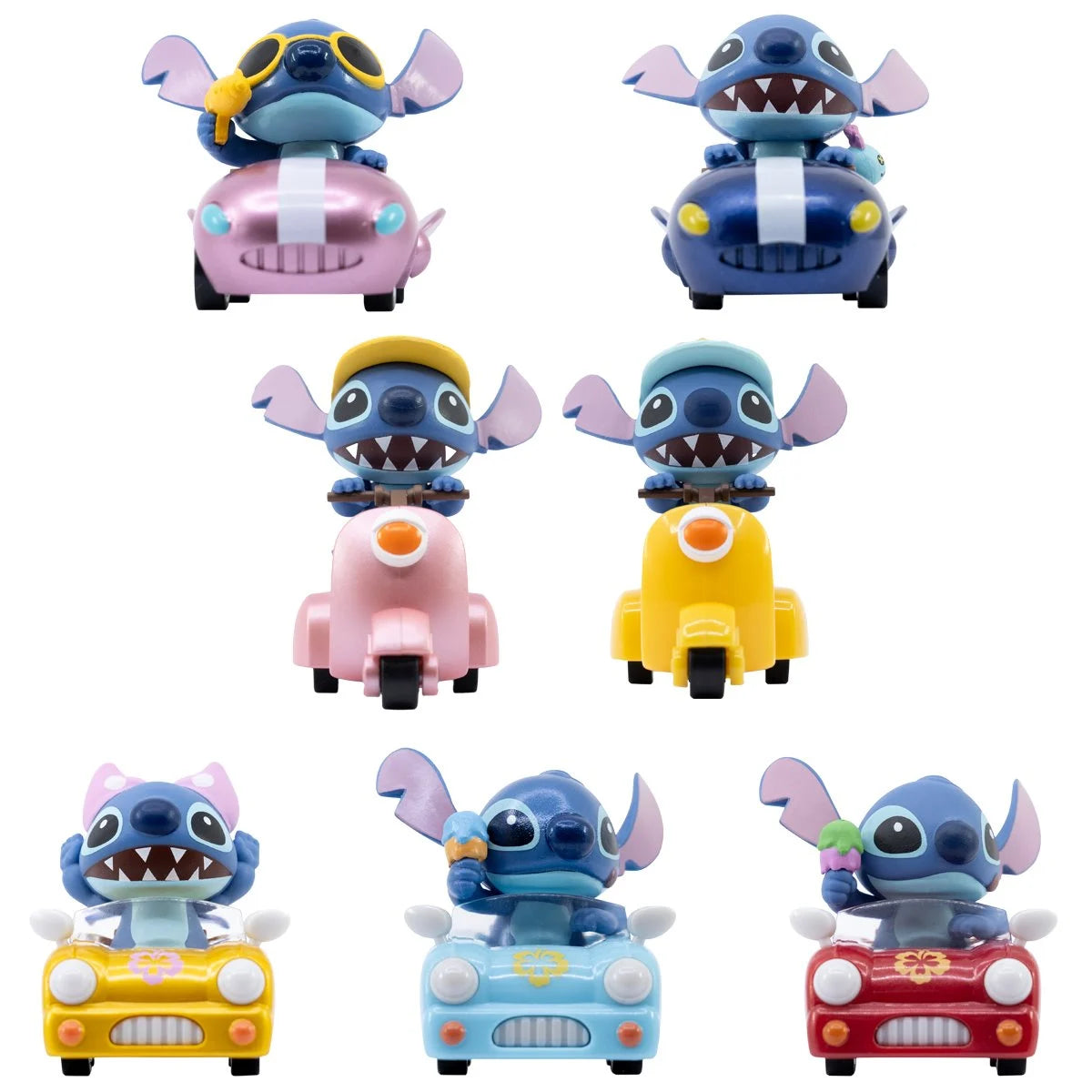 Disney Lilo & Stitch Pullback Vehicles with Stitch Figures Assortment (Drop down menu)