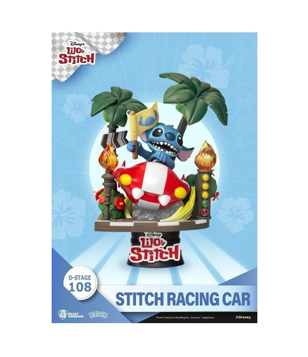 DISNEY LILO & STITCH STITCH RACING CAR - BEAST KINGDOM D STAGE