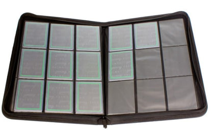 COLLECTOR'S SERIES TOP LOADER ZIP BINDER – 9 POCKET BLACK  - 216 CAPACITY