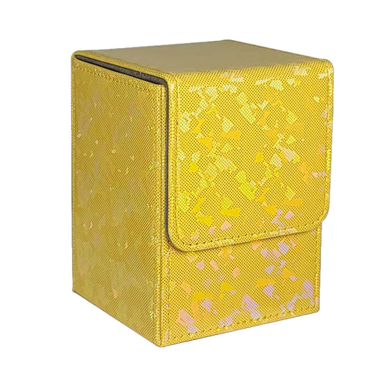 Sparkly Vertical TCG Deck Box - YELLOW