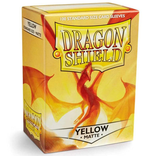 DRAGON SHIELD: BOXED 100 SLEEVES - MATTE - YELLOW